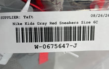 Load image into Gallery viewer, Nike Kids Flex Runner 2 DJ6039-009 Gray Red Slip-On Sneaker Shoes Size 6C