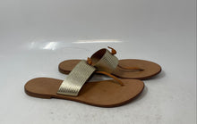 Load image into Gallery viewer, Joie A La Plage Womens Golden-Tone Leather Slip-On Thong Sandals Size 9.5