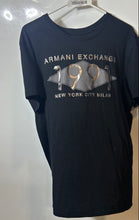 Load image into Gallery viewer, Armani Exchange Mens Black Graphic Print Crew Neck Pullover T-Shirt Size XL