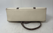 Load image into Gallery viewer, Anne Klein Womens Beige Leather Charm Dome Double Handle Satchel Handbag