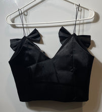 Load image into Gallery viewer, Zara Womens Black Sleeveless V-Neck Pullover Cropped Blouse Top Size M