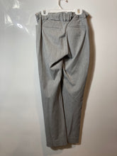 Load image into Gallery viewer, Express Womens Columnist Gray Flat Front Straight Leg Trouser Pants Size 2R