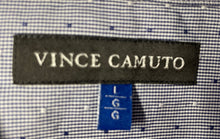 Load image into Gallery viewer, Vince Camuto Mens Blue Printed Long Sleeve Collared Button-Up Shirt Size Large
