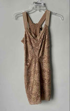 Load image into Gallery viewer, Guess Womens Beige Floral Lace Overlay Sleeveless V-Neck Mini Dress Sz XS w/ Tag