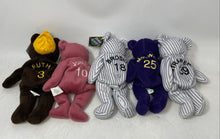 Load image into Gallery viewer, Lot Of 5 Pcs Salvino's Mixed Variety Bamm Beano's 1998 MLB Plush Bears With Tags