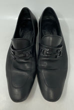 Load image into Gallery viewer, Authentic Salvatore Ferragamo Mens Black Leather Loafer Shoes Size 9 D Damaged