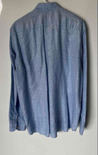 Load image into Gallery viewer, Ted Baker Mens Sky Blue Spread Collar Long Sleeve Pockets Dress Shirt Size 7