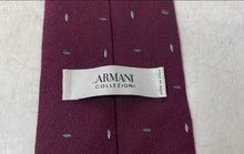 Load image into Gallery viewer, Armani Collezioni Mens Red Printed Adjustable Formal Pointed Tie