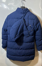 Load image into Gallery viewer, Wenven Womens Navy Blue Long Sleeve Full-Zip Hooded Puffer Jacket Size M