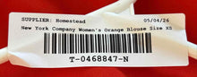 Load image into Gallery viewer, New York & Company Womens Orange 1/4 Zip Long Sleeve Blouse Top Size XS
