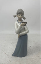 Load image into Gallery viewer, Vintage Casades Standing Girl Reading Book Porcelain Figurine Collectible