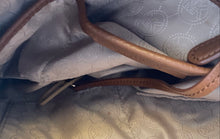 Load image into Gallery viewer, Michael Kors Womens Brown Pebbled Leather Double Handle Lined Tote Bag