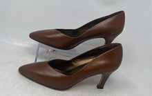 Load image into Gallery viewer, Norma Carini Womens Brown Leather Pointed Toe Slip-On Pump Heels Size 9M