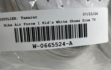 Load image into Gallery viewer, Nike Kids Air Force 1 Low 314192-117 White Leather Lace-Up Sneaker Shoes Size 7Y