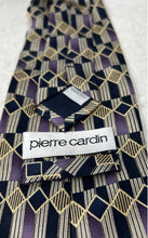Load image into Gallery viewer, Pierre Cardin Mens Multicolor Geometric Print Silk Keeper Loop Designer Tie