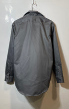 Load image into Gallery viewer, Calvin Klein Mens Gray Cotton Slim Fit Non-Iron Dress Shirt Size 15 1/2