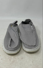 Load image into Gallery viewer, FME Mens Gray Canvas Slip-On Low Top Moc Toe Loafer Shoes Size EUR 40