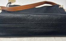 Load image into Gallery viewer, Valentina Womens Black Brown Pebbled Leather Double Zip Top Shoulder Bag