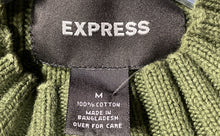 Load image into Gallery viewer, Express Womens Green Long Sleeve Mock Neck Ribbed Pullover Sweater Size Medium