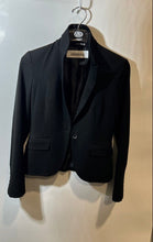 Load image into Gallery viewer, Express Womens Black Long Sleeve Pockets Peak Lapel One-Button Blazer Size 2