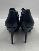 Load image into Gallery viewer, Authentic Tory Burch Womens Black Side Zip Platform Booties Size 9.5M Damaged