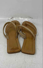 Load image into Gallery viewer, Antonio Melani Womens Gold Leather Slip-On Thong Sandals Size 7.5M