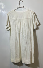 Load image into Gallery viewer, Oscar De La Renta Womens Cream Cotton V-Neck Short Sleeve Shift Dress Size M