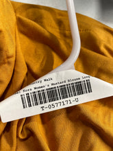Load image into Gallery viewer, Michael Kors Womens Mustard Long Sleeve Overlapping Layered Blouse Top Size XL