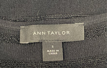 Load image into Gallery viewer, Ann Taylor Womens Black Striped Print Long Sleeve Blouse Top Size Small
