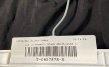 Load image into Gallery viewer, Liz & Co Womens Black Elastic Waist Pull-On Stretch A-Line Skirt Size Large