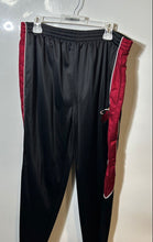 Load image into Gallery viewer, NBA Mens Black Miami Heat Elastic Waist Basketball Pull-On Track Pants Size L