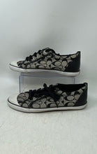 Load image into Gallery viewer, Coach Mens Black White Signature Print Lace-Up Sneakers Shoes Size 12B