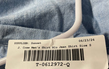 Load image into Gallery viewer, J.Crew Mens Chambray Blue Cotton Long Sleeve Spread Collar Button-Up Shirt Sz S