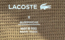Load image into Gallery viewer, Lacoste Mens Brown Embroidered Logo Long Sleeve Sleepwear Pajama Top Size Medium