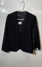 Load image into Gallery viewer, Zara Womens Black Long Sleeve Open Front Collarless Blazer Size XS