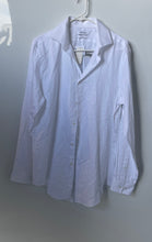 Load image into Gallery viewer, Calvin Klein Mens White Cotton Slim Fit Collared Dress Shirt Size M With Tag