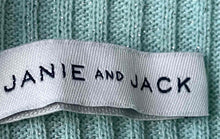 Load image into Gallery viewer, Janie And Jack Girls Mint Ruched Long Sleeve Ribbed Blouse Top Size 8
