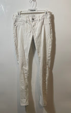 Load image into Gallery viewer, Express Womens White Denim Light Wash Regular Fit Skinny Jeans Size 0R