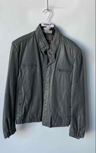 Load image into Gallery viewer, Wilson Mens Gray Long Sleeve Stand Collar Full-Zip Leather Jacket Size 44