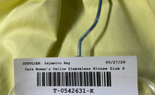 Load image into Gallery viewer, Zara Womens Yellow Sleeveless Pockets Full-Zip Vest Size Small