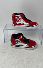 Load image into Gallery viewer, Vans Kids Sk8-Hi 721356 Red White Round Toe Back Zip Sneaker Shoes Size 5