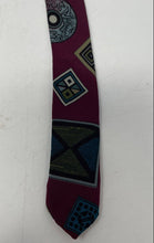 Load image into Gallery viewer, Christian Dior Mens Multicolor Geometric Print Silk Adjustable Designer Tie