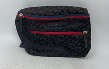 Load image into Gallery viewer, Tommy Hilfiger Womens Black Monogram Print Adjustable Strap Fanny Pack Bag