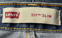 Load image into Gallery viewer, Levi's Boys 511 Blue Denim Slim Fit Straight Leg Jeans Size 16R W28XL30