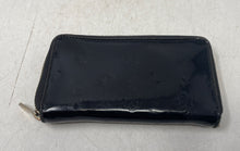 Load image into Gallery viewer, Michael Kors Womens Black Patent Leather Credit Card Slots Zip-Around Wallet