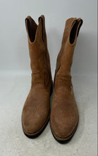 Load image into Gallery viewer, Rhino Mens Brown Leather Pull-On Round Toe Mid Calf Western Boots Size 11