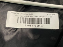 Load image into Gallery viewer, Zara Mens Black Gray Printed Long Sleeve One-Button Blazer Jacket Size 38
