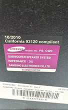 Load image into Gallery viewer, Samsung Model PS-CWO Black Home Audio Subwoofer Speaker System Not Tested