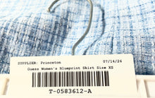 Load image into Gallery viewer, Guess Womens Blue Plaid Tweed Back Zip Short A-Line Skirt Size XS