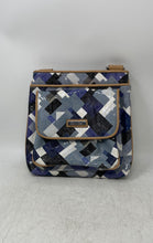 Load image into Gallery viewer, Calvin Klein Womens Multicolor Monogram Adjustable Strap Flap Crossbody Bag